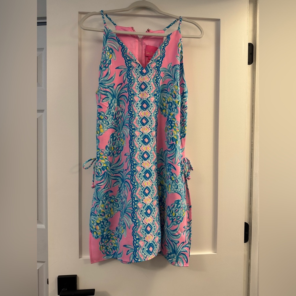 Lilly Pulitzer Pink and Blue Patterned Dress